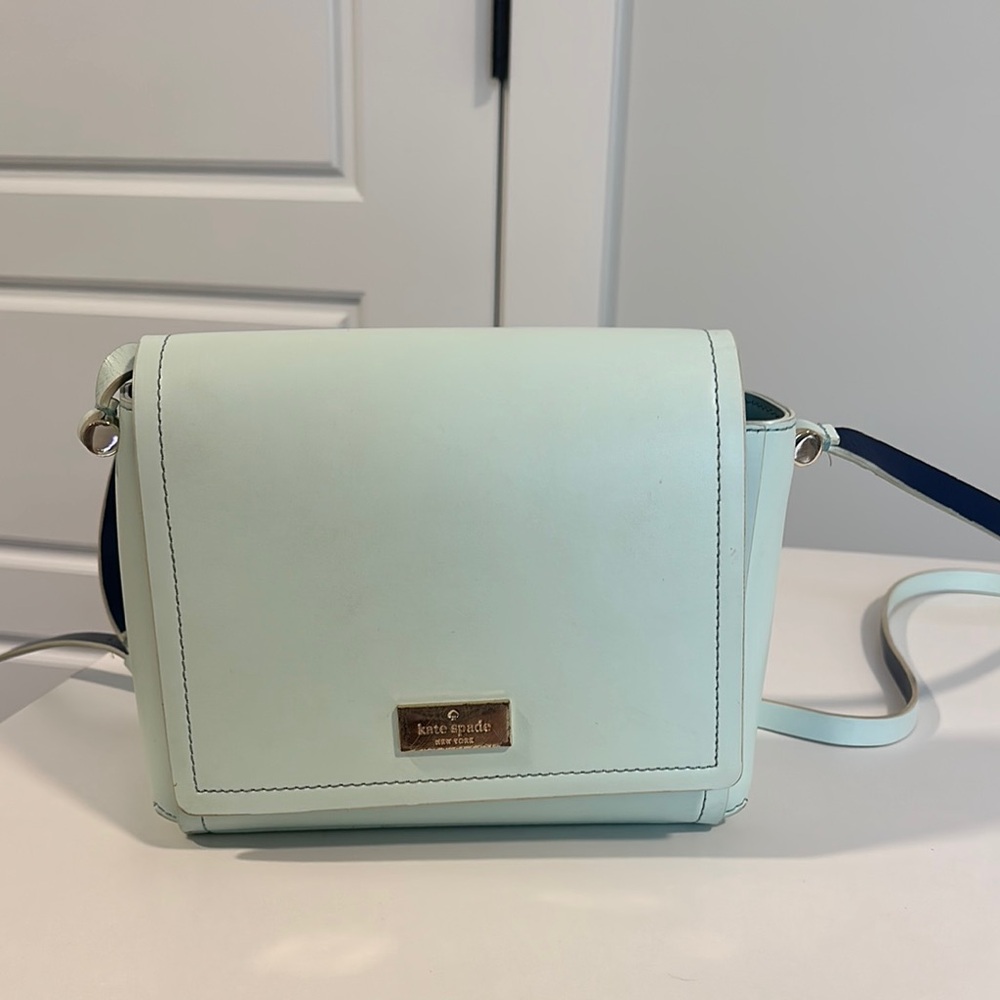 Kate Spade Green Crossbody Bag with Gold Accents